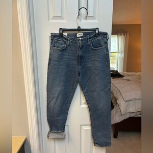 AGOLDE NWT Toni mid-rise straight denim jeans in Dime // 32